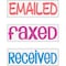 Stackstamp Stamp, Emailed/Faxed/Received, 5/8"x1-13/16", Assorted USS8800 - alternate 3